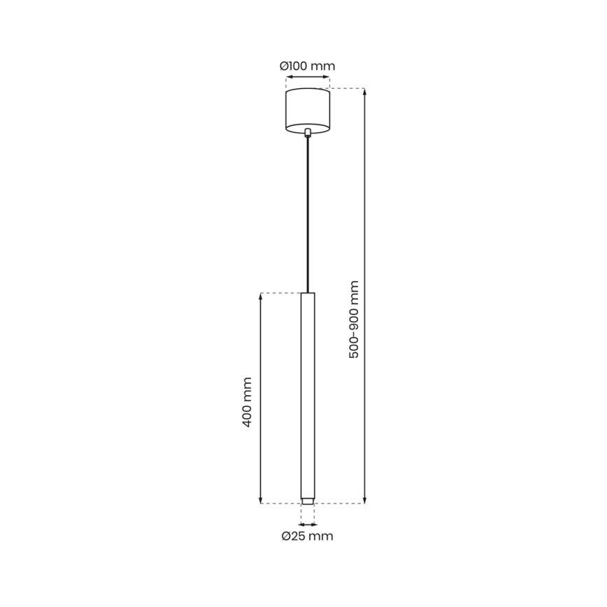Lámpara colgante MONZA 1xG9/8W/230V negro