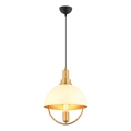 Lámpara colgante MONZA con cable 1xE27/40W/230V Ø 30 cm crema/dorado