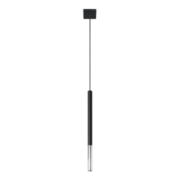 Lámpara colgante MOSAIC 1xG9/12W/230V negro/cromo brillante