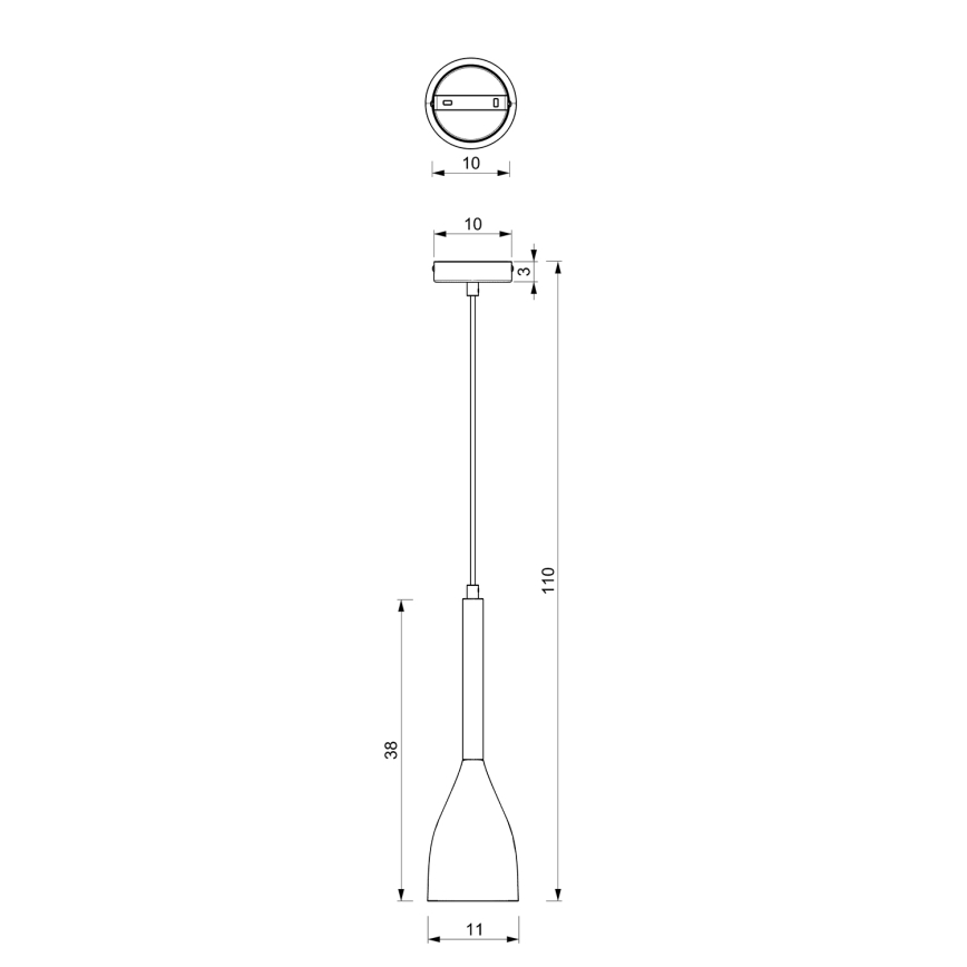 Lámpara colgante MUZA 1xE27/60W/230V