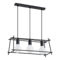 Lámpara colgante NETI 3xE27/15W/230V negro