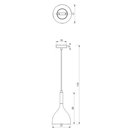 Lámpara colgante NOAK WOOD 1xE27/60W/230V