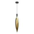 Lámpara colgante NORDIC con cable 1xG9/5W/230V negro/dorado