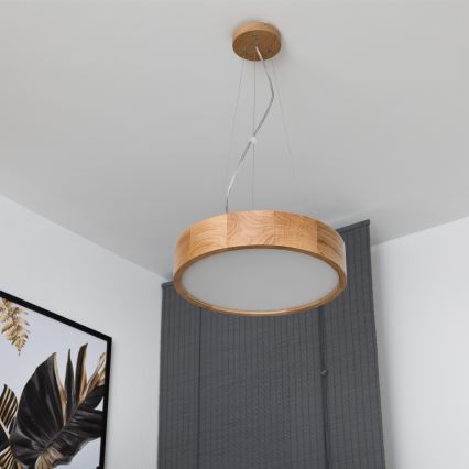 Lámpara colgante OAK 2xE27/60W/230V roble ø 37 cm