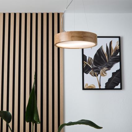 Lámpara colgante OAK 2xE27/60W/230V roble ø 37 cm