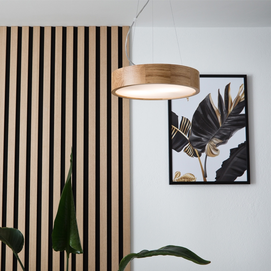Lámpara colgante OAK 2xE27/60W/230V roble ø 37 cm