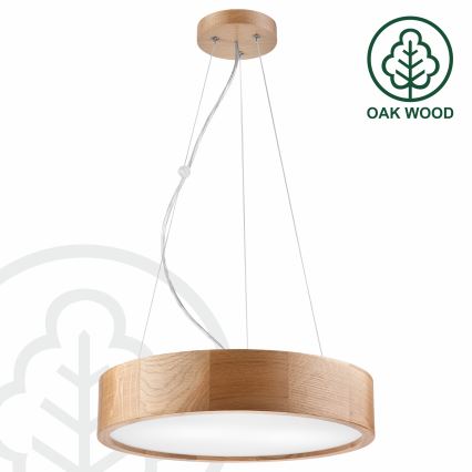Lámpara colgante OAK 2xE27/60W/230V roble ø 37 cm