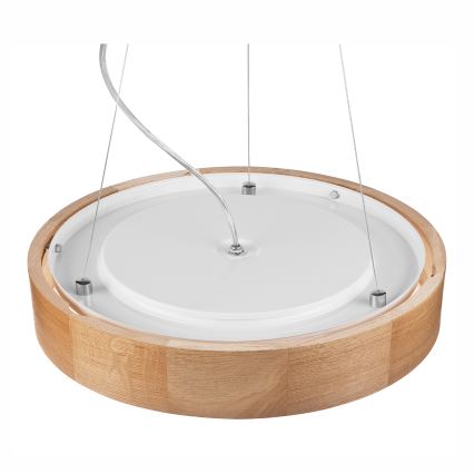 Lámpara colgante con cable OAK 3xE27/60W/230V roble ? 47,5 cm