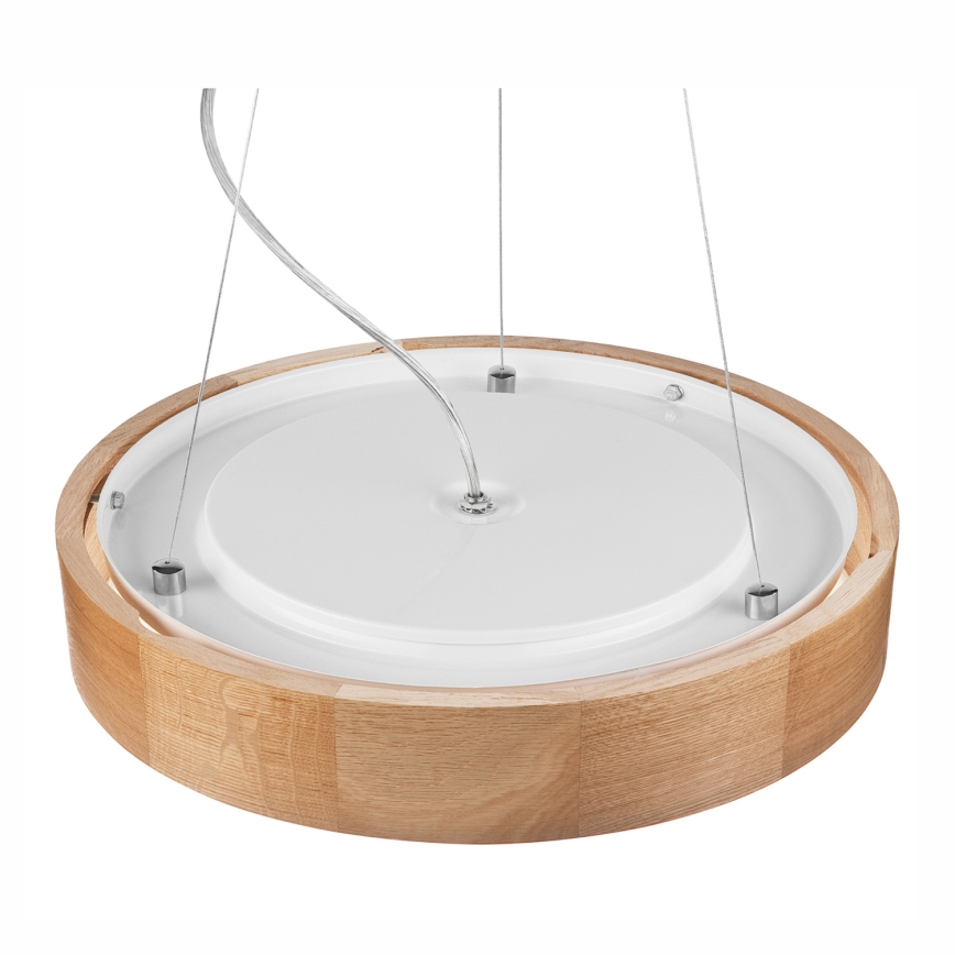 Lámpara colgante con cable OAK 3xE27/60W/230V roble ? 47,5 cm