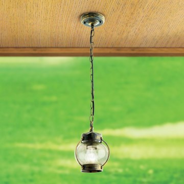 Lámpara colgante para exterior TAVERNA 1xE27/60W/230V IP23 bronce/pátina