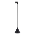 Lámpara colgante para sistema de raíles monofásico CONO 1xE27/15W/230V negro