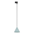 Lámpara colgante para sistema de raíles monofásico CONO 1xE27/15W/230V negro/menta