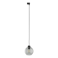 Lámpara colgante para sistema de rieles CUBUS 1xE27/15W/230V negro/negro ahumado