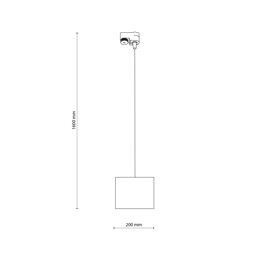 Lámpara colgante para sistema de raíles monofásico TRACER 1xE27/15W/230V diá. 20 cm negro/marrón