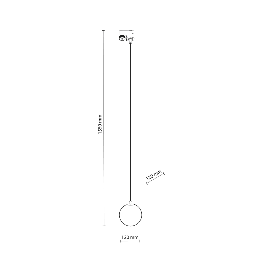 Lámpara colgante para sistema de rieles TRACER 1xG9/8W/230V negro/negro ahumado