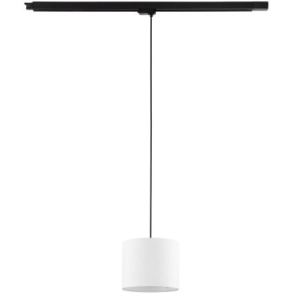 Lámpara colgante para sistema de rieles trifásico TRACER 1xE27/15W/230V diá. 20 cm negro/blanco