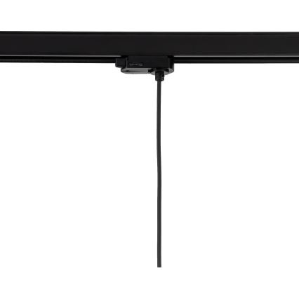 Lámpara colgante para sistema de rieles trifásico TRACER 1xE27/15W/230V diá. 30 cm negro/marrón