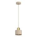 Lámpara colgante PARKLA 1xE27/15W/230V beige/dorado