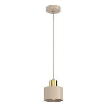 Lámpara colgante PARKLA 1xE27/15W/230V beige/dorado