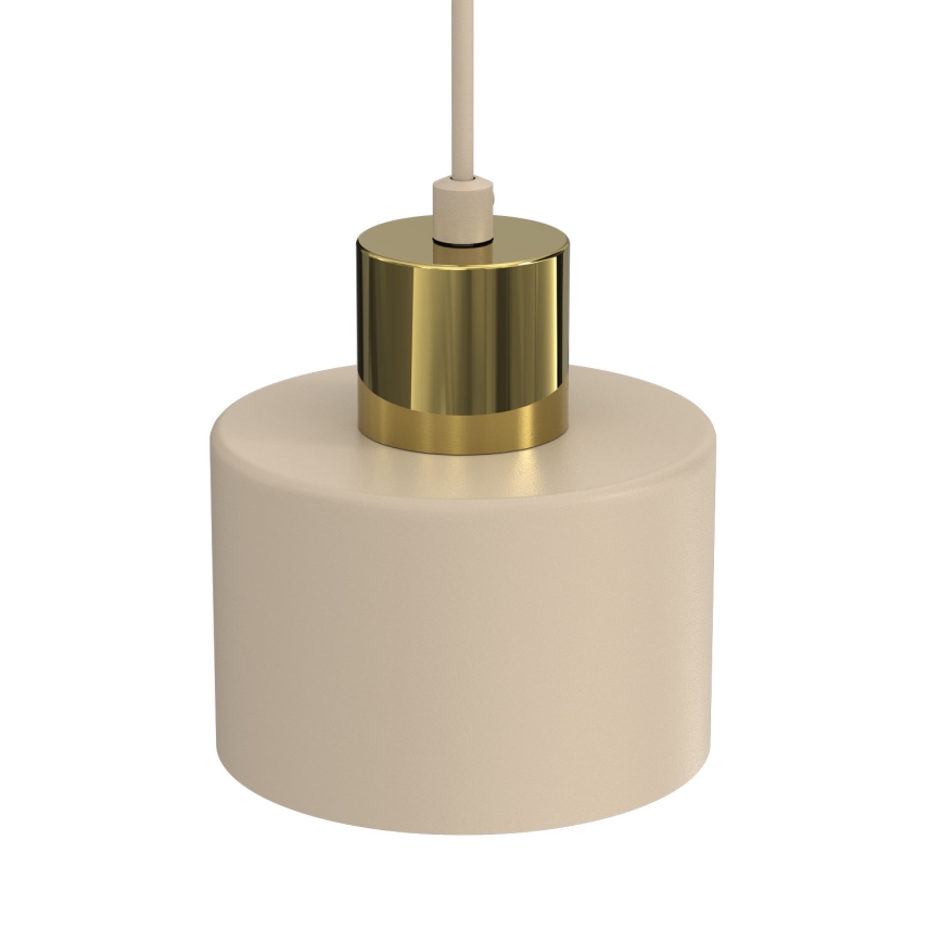 Lámpara colgante PARKLA 1xE27/15W/230V beige/dorado