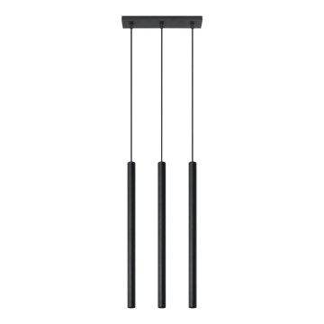 Lámpara colgante PASTELO 3xG9/8W/230V negro