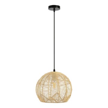 Lámpara colgante PELO 1xE27/40W/230V diá. 30 cm ratán