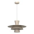 Lámpara colgante PLATO con cable 1xE27/15W/230V beige