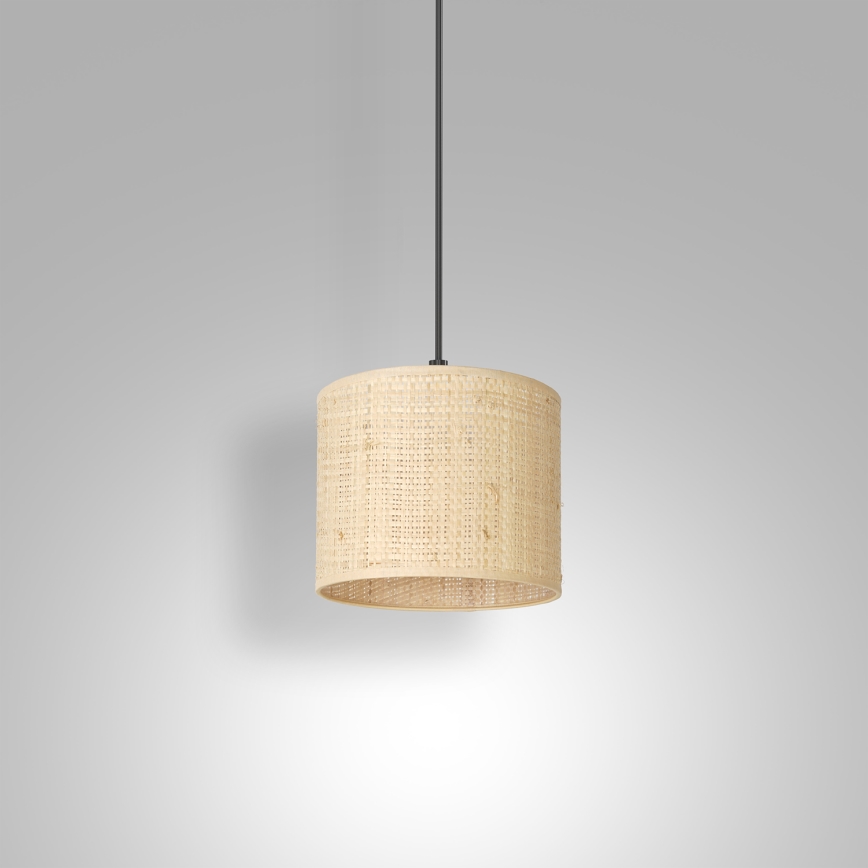 Lámpara colgante con cable RATTAN 1xE27/60W/230V diámetro 18 cm ratán