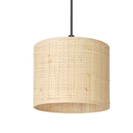 Lámpara colgante con cable RATTAN 1xE27/60W/230V diámetro 18 cm ratán