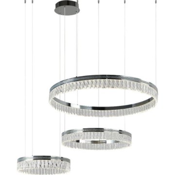Lámpara colgante regulable de cristal en cable THALIA LED/120W/230V 3000-6000K + mando a distancia