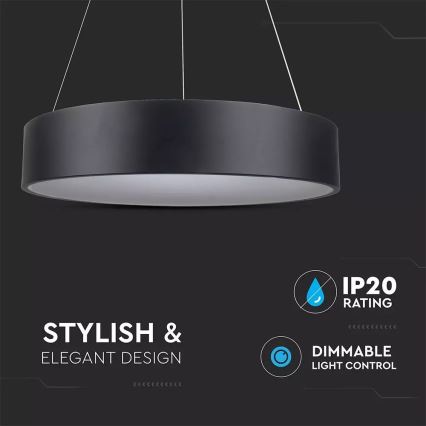 Lámpara colgante regulable en cable LED/20W/230V
