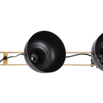 Lámpara colgante con cable RENO 3xE27/40W/230V negro/marrón