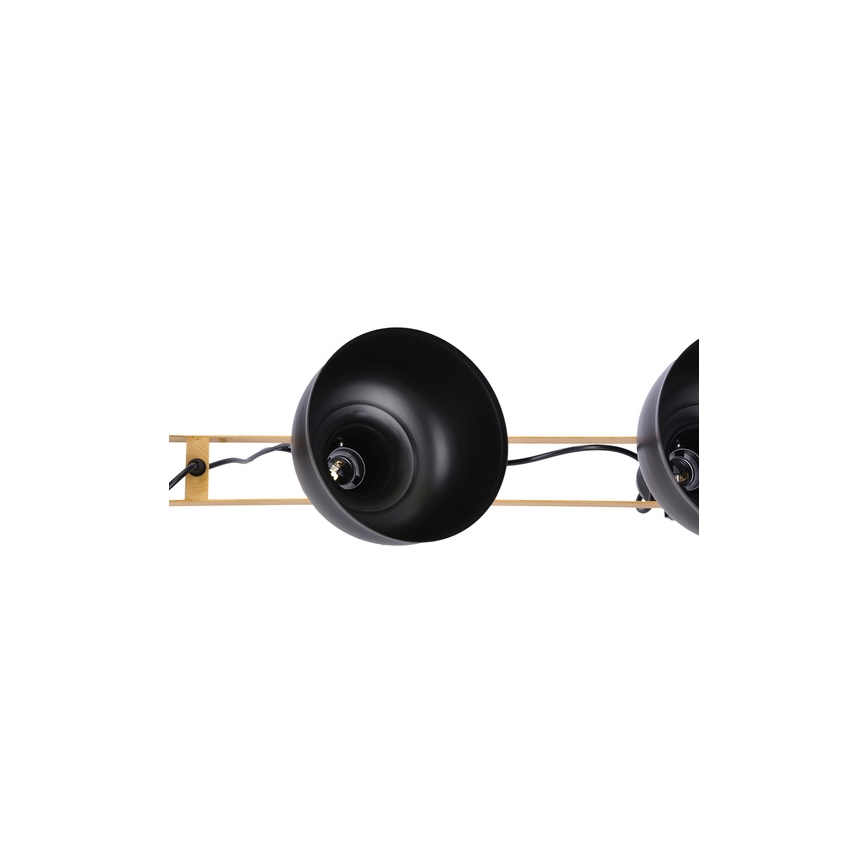 Lámpara colgante con cable RENO 3xE27/40W/230V negro/marrón