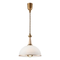 Lámpara colgante retráctil CHIARA 1xE27/60W/230V beige/haya