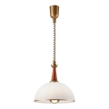 Lámpara colgante retráctil CHIARA 1xE27/60W/230V marrón oscuro/haya
