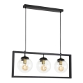 Lámpara colgante REY 3xE27/7W/230V negro