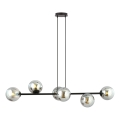 Lámpara colgante ROSSI 6xE14/10W/230V negro/gris