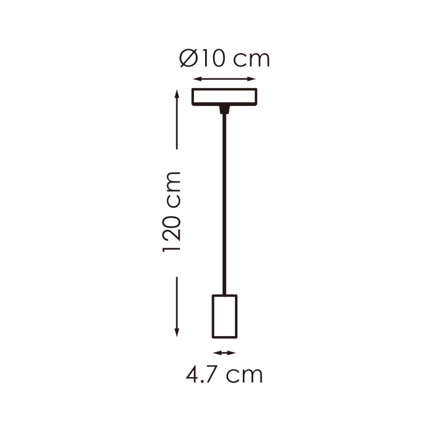 Lámpara colgante SAGA 1xE27/40W/230V negro