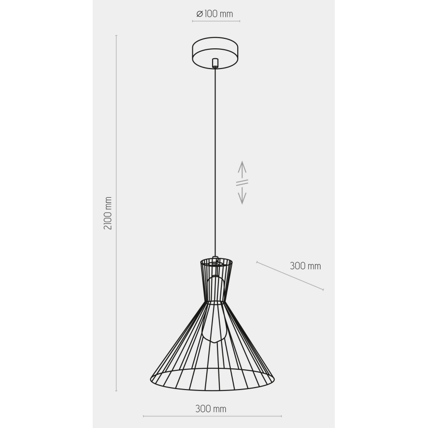 Lámpara colgante SAHARA 1xE27/60W/230V