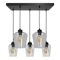 Lámpara Colgante SANTIAGO 5xE27/60W/230V transparente