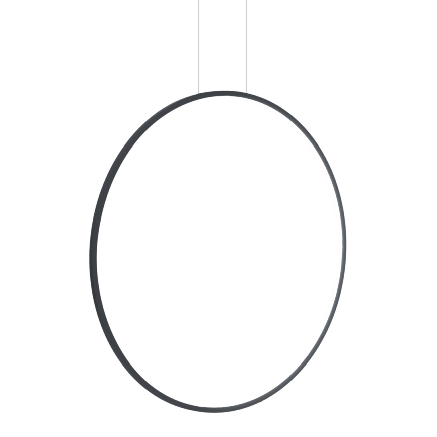 Lámpara colgante SATURNO LED/46W/230V Ø 80 cm IP44 negra