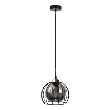 Lámpara colgante SOLO BLACK 1xE27/60W230V negro/dorado