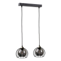 Lámpara colgante SOLO BLACK 2xE27/60W/230V negro/dorado