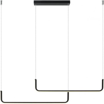 Lámpara colgante suspendida en cable LED MALAWI 2xLED/20W/230V 3000/4000/6000K negra