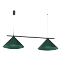 Lámpara colgante suspendida por cable CAPITAL 2xGX53/15W/230V verde