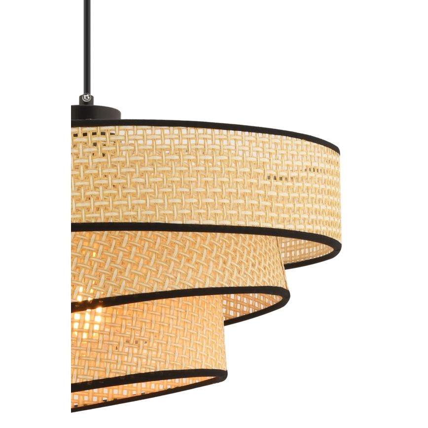 Lámpara colgante suspendida por cable COUPER 1xE27/60W/230V beige/negro