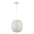 Lámpara colgante suspendida por cable DANA 1xE27/15W/230V, Ø 25 cm, blanca