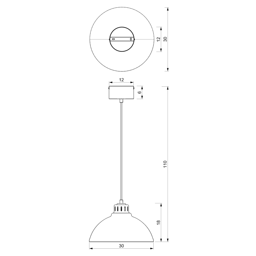 Lámpara colgante SVEN 1xE27/15W/230V blanco