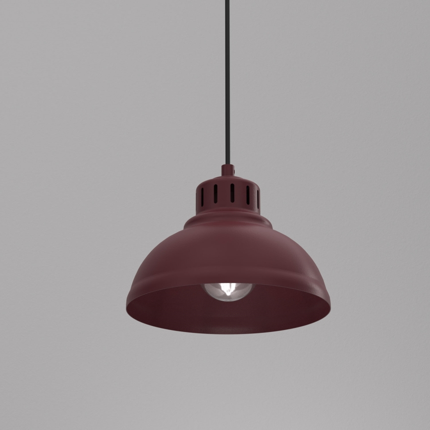 Lámpara colgante SVEN con cable 1xE27/15W/230V burdeos