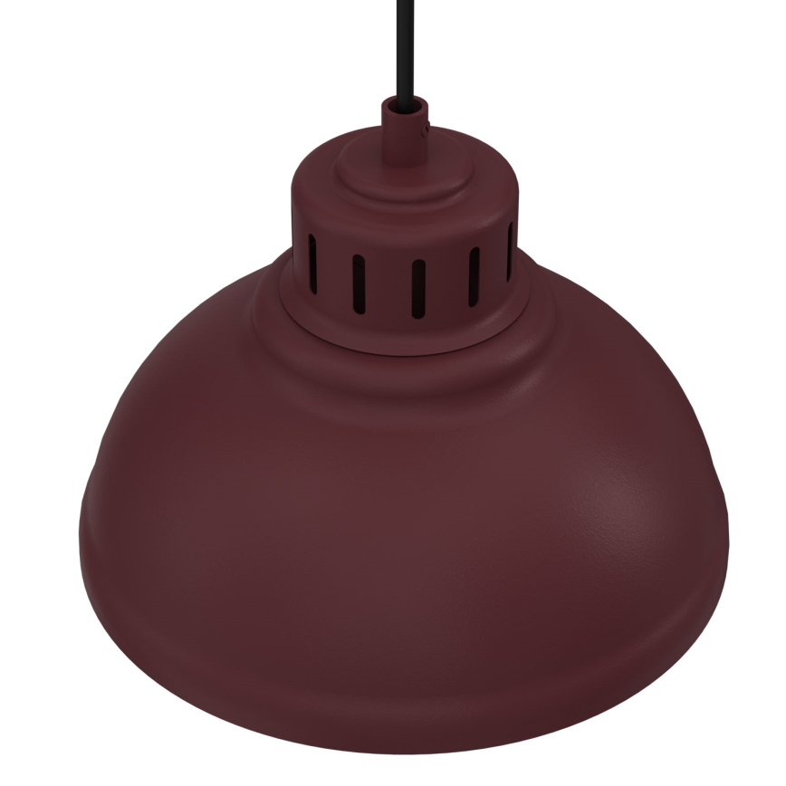 Lámpara colgante SVEN con cable 1xE27/15W/230V burdeos
